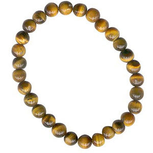 Natural Reiki Healing Tiger Eye Bracelet Natural 6 mm Beads Astrological gemstone | Positive effect | Unisex Both for Men & Women