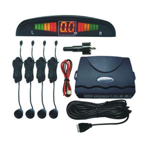 Car Reverse Parking 4 Sensor Security Led Display BLACK With Buzzer & Display - halfrate.in