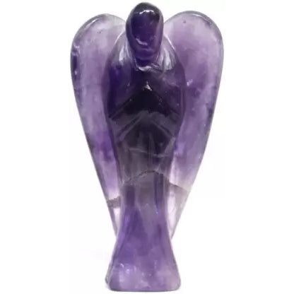 Amethyst Lucky Angel for Reiki Crystal Stone Healing Therapy Natural Crystal Stone Angel Handcrafted Size 2 Inch approx.