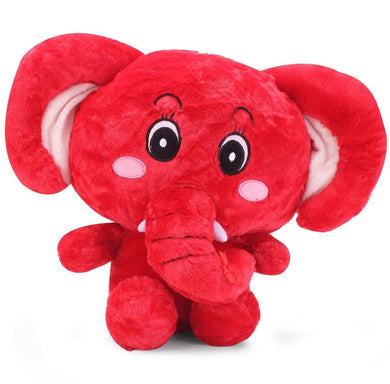 Baby Elephant Soft toy Red Cute Eye Big Ear Elephant Stuffed Soft Plush Toy Love 32 cm  - Red