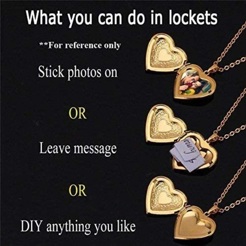 Heart Shaped Openable Photo locket Pendant Jewellery for Women & Men