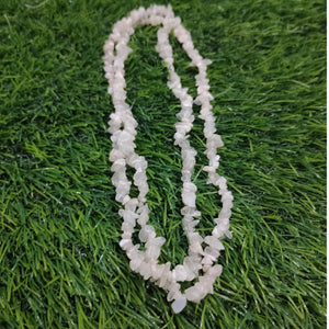 Moonstone Gemstone Mala Necklace Natural Crystal Stone Uncut Chip AAA Quality Beads Mala for Reiki Healing & Crystal Healing Stone for Unisex