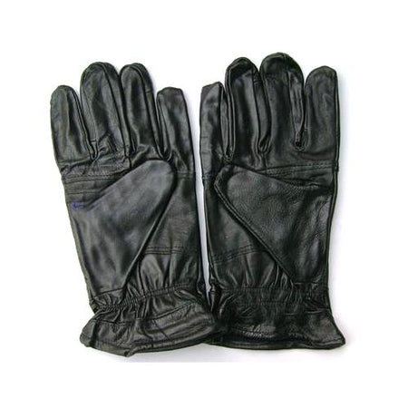 Men Black Solid Leather Warm Winter Riding Gloves, Protective Cycling Byke Bike Motorcycle Gloves - halfrate.in
