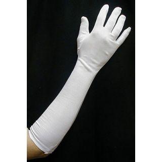 Long Sleeves Skin Protective Unisex Gloves - White - halfrate.in