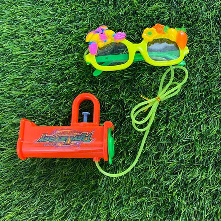 Holi Kids Play Holi Fun Goggles / Eyewear Pichkari with High Pressure Pichkari for Boys and Girls