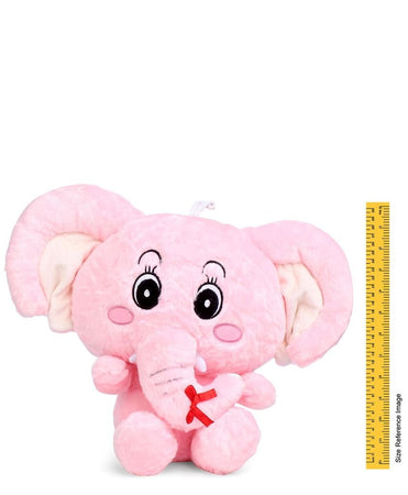 Baby Elephant Soft toy Pink Cute Eye Big Ear Elephant Stuffed Soft Plush Toy Love 32 cm  - Pink