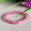 Natural Rose Quartz Round 8mm Bead Bracelet for Reiki Healing and Crystal Healing Stones