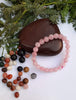 Natural Rose Quartz Round 8mm Bead Bracelet for Reiki Healing and Crystal Healing Stones