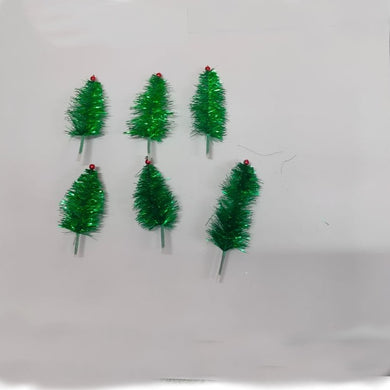 Christmas Tree Miniature, Christmas Décor Item, Christmas Small Tree for Living Room, Office Table-Pack of 6
