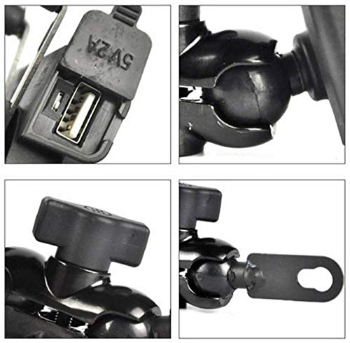 Universal Bike Mobile Holder Mount Cradle Bike with Mobile Charger USB Port for Bikes Motorcycles Scooters Bicycle Activa