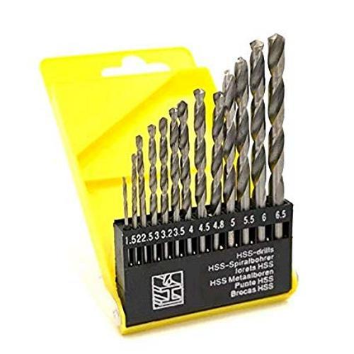 Saleshop365® 18 pcs Drill Bits Combo - 13 Pieces Hss Drill Set for Wood, Metal, Plastic and 5 Pieces Masonry Drill Set for Wall, Concrete - halfrate.in