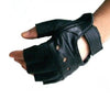 Pure leather Half finger cut Gloves for Bike Driving 100% leather - halfrate.in