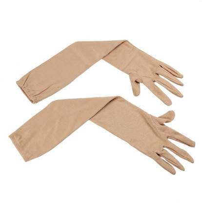 Long Sleeves Skin Protective Unisex Gloves - Skin color - halfrate.in