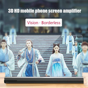 3D Mobile Phone Screen Magnifier Screen Expander Phone HD Video Magnifier Phone Enlarger 6 inch Screen