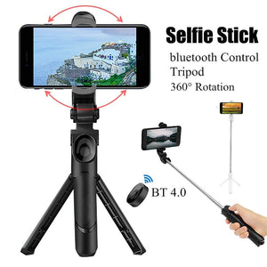 XT-02 Extendable Bluetooth Selfie Stick Extendable Monopod Tripod with Detachable Remote