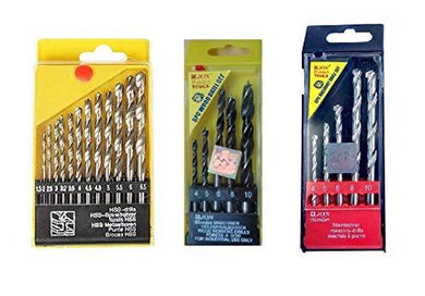 Saleshop365® 23 pcs Drill Bits Combo - 13 Pieces Hss Dril, 5 pcs Sharpe Tip Drill for Wood, 5 Pieces Masonry Drill Set for Wall, Concrete - halfrate.in
