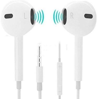 Wired In-Ear Earphones Stereo Headset Mobile Cell Phone Earphone with Mic headfree for Mobile 3.5 MM Jack Extra Bass with Level Volume