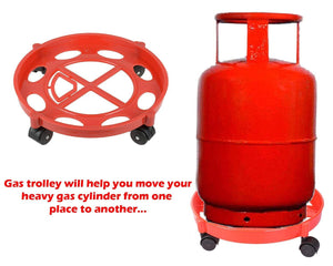 New Useful LPG Cylinder Plastic Moulded Trolley - halfrate.in