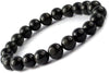 Natural Black Agate Bracelet 6 mm Crystal Stone Bracelet Round Shape for Reiki Healing and Crystal Healing Stones