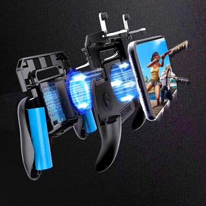 Game Handle Controller Gamepad Mobile Trigger for PUBG Mobile/FreeFire/COD Mobile/etc- for All Smart Phones with 2000 mAh Inbuilt Power Bank and Cooling Fan
