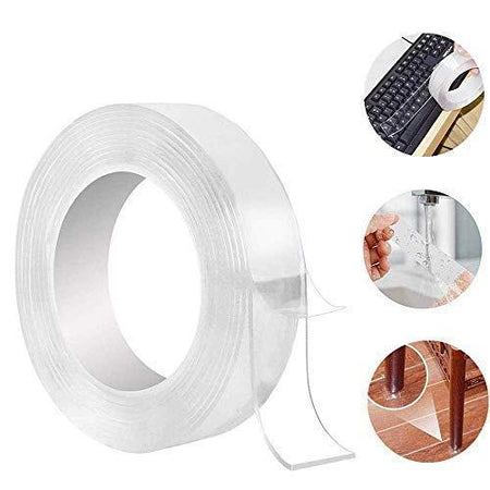 Saleshop365® Nano Reusable and Washable Adhesive Silicone Tape, Anti-Slip Double Sided - halfrate.in