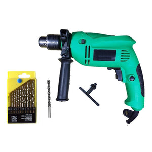 Saleshop365® Powerful 13 mm Impact Drill Machine Reverse Forward 700 watt with 13 Hss Drill Set and 1 Masonry bit with 41 pcs Toolkit screwdriver set - halfrate.in