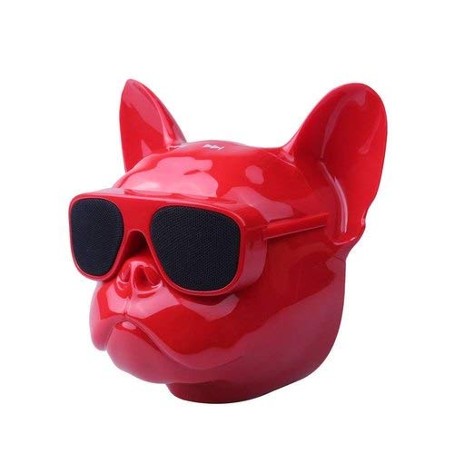 Bulldog Portable Bluetooth Speaker Dog Face Stereo Artistic Strong Bass Sound Support AUX Input and TF Card Touch Control
