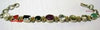 Natural Stone Multi Color Navratna Navgraha Nine Gems Bracelet in White Metal with Adjustable for Men and Women