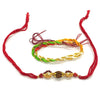 Handmade Rudraksha Gemstone Rakhi Raksha Bandhan Rakhi & Silk Thread - Beautiful Rakhi RK6