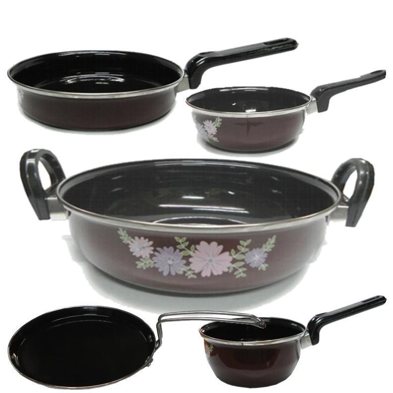 5 pieces nonstick Cook and Serve Set - Enamelware - halfrate.in