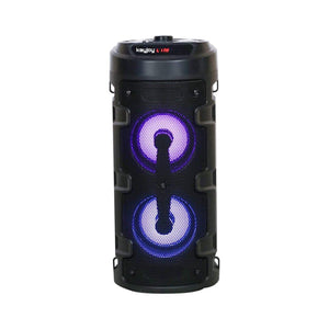 Big Karaoke Bluetooth Party Speaker with Vivid Light Effects Remote, Built-in Amplifier & Mic Supports Bluetooth | USB | SD Card | FM | Mobile| PC | Aux |(Black)