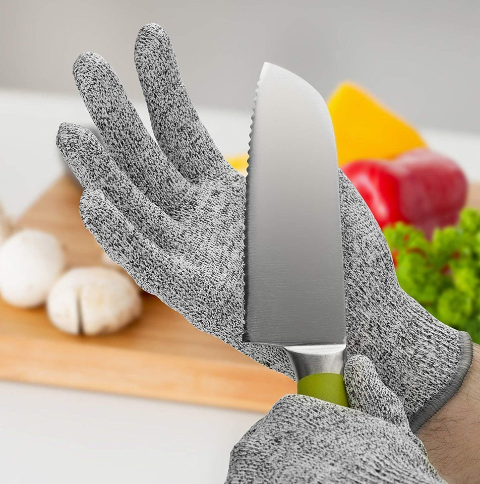 Knife Cut Resistant Nylon, Hand Safety Gloves for Kitchen, Industry, S