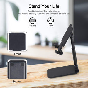 Heavy Mobile Stand for Table Phone Holder Desk Accessories for Home Office Flexible Height Angle Adjustment for All Mobile & Tablet Metal Original
