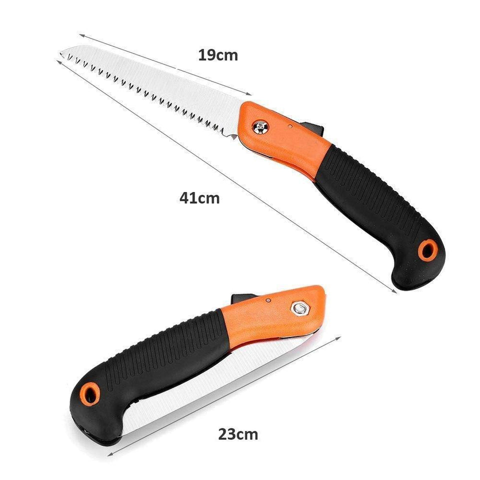 High Quality Folding Pruner Cutter Steel Garden Hand Saw Tool (180 mm) for Trimming, Pruning, Camping, Trees, Wood, Branches and Shrubs (Multicolour)
