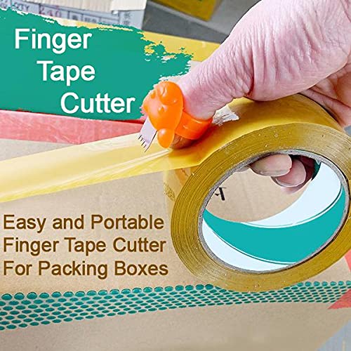 Portable Finger Tape Cutter Thumb Tape Cutter for Packing Boxes - 2 pc (Random Color)