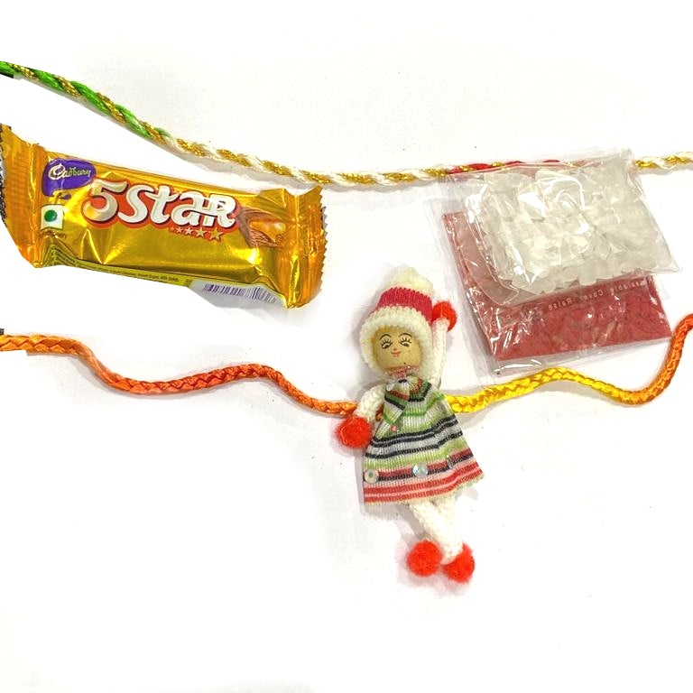 Kids Doll Rakhi Raksha Bandhan Chocolate combo - Beautiful Rakhi RK7