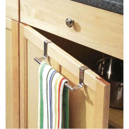 Stainless Steel Over Cabinet Door Kitchen Towel Bar - Used as Hanger Over Storage Drawer - 9 inch approx. - halfrate.in