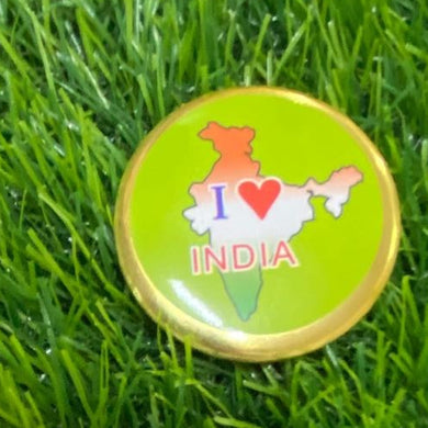 I love India Map Flag Shop Round Lapel Pin / Brooch / Badge