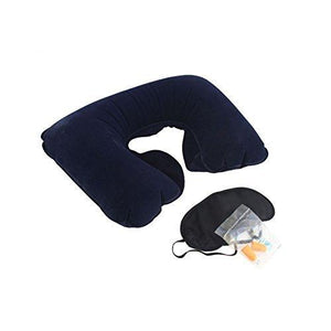 3 in 1 Travel Set Eye Cover + Ear Plug + Neck Pillow - halfrate.in