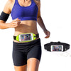 Mobile Waist Belt Pouch Zipper Smart Sports Running With Transparent Touch Screen Window + Headphone Eyehole + Sweat-proof + Adjustable Waist Size + Compatible With Most Of Mobile Phones