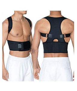 Ratehalf® Magnetic Back Posture Corrector Supports Brace Real Doctor Royal Posture Black - halfrate.in
