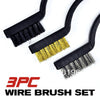 3 PCs Mini Wire Brush Set Brass Nylon Stainless Steel Bristles Household Cleaning Brush - halfrate.in