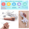 Mini Condenser Microphone Stereo Noise Cancelling Mic with Earphone for Voice Recording,Chatting Compatible for All Smartphones,All Tablets