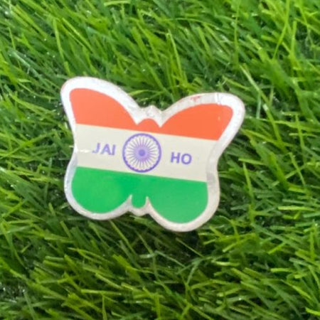 Jai Ho India Butterfly shape Lapel Pin / Brooch / Badge Independence day Republic day 15 Aug