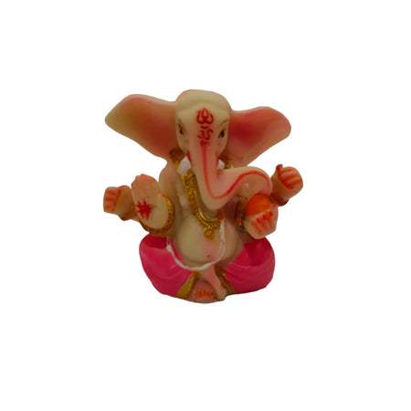 Big Ear Ganesha Idol Handcrafted Handmade Polyresin - 5 cm perfect for Home, Office, Cars, Gifting KGC-1