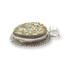 Natural Golden Pyrite Raw Oval Pendant for Men and Women Attract Wealth and Prosperity