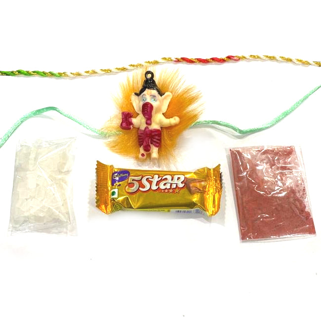 Kids Bal Ganesha Rakhi Raksha Bandhan Chocolate combo - Beautiful Rakhi RK19