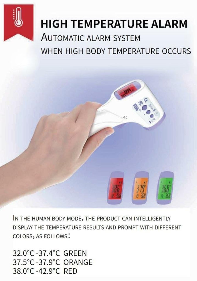 Ratehalf® Digital Thermometer Infrared Forehead Non-Touch Temperature for Baby Adult LCD Non-Contact IR Thermometer - halfrate.in