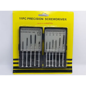 11PCS Mini Precision Screwdriver Set With Case, Precision Repair Tool Kit with 11 Different Size Screwdrivers, Ideal for Watch, Jewelers