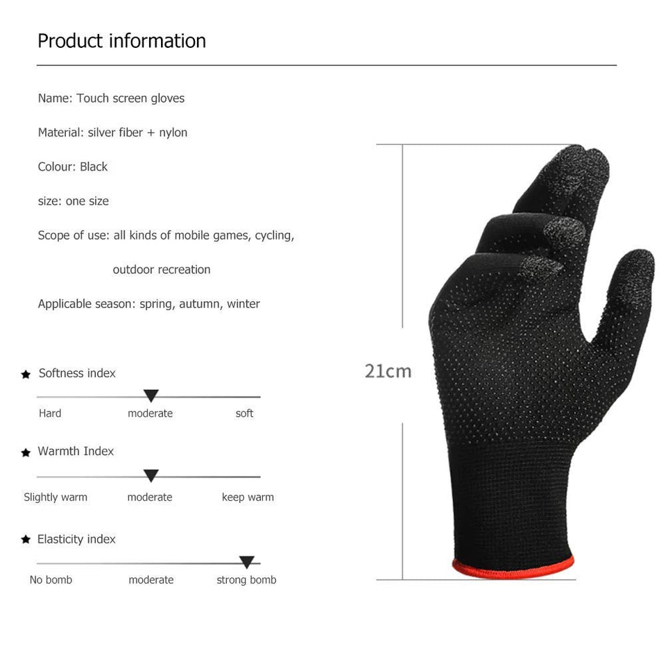 Pubg Full Hand Mobile Gaming Glove Sleeve for Mobile Game, Anti-Sweat & Breathable for Pubg, Cod, Freefire - 1 pair